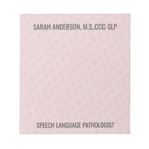 Aangepaste naam Spraaktaal Patholoog SLP-laptop Notitieblok
