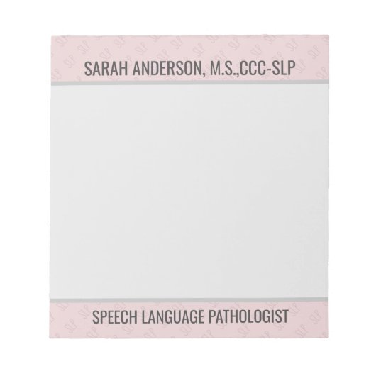 Aangepaste naam Spraaktaal Patholoog SLP-laptop Notitieblok (Voorkant)