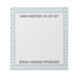 Aangepaste naam Spraaktaal Patholoog SLP-laptop Notitieblok