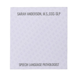 Aangepaste naam Spraaktaal Patholoog SLP-laptop Notitieblok