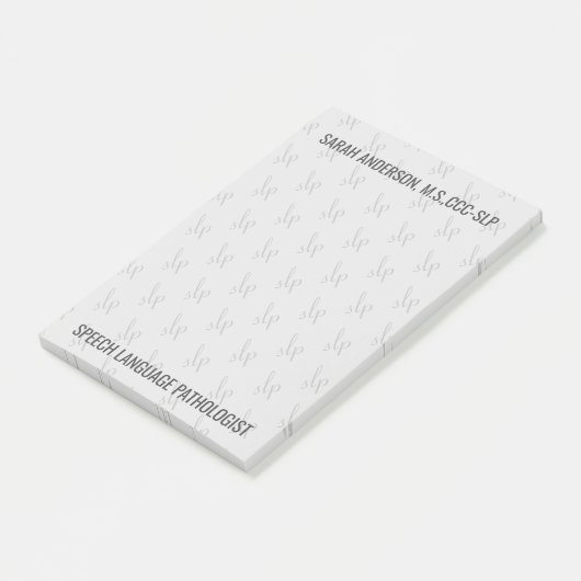 Aangepaste naam Spraaktaal Patholoog SLP Post-it® Notes (Schuin)