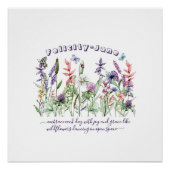 Aangepaste naam spreuk citaat vlinder wilde bloem perfect poster (Voorkant)