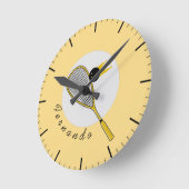 Aangepaste naam Squash Player Coach Racketball Ronde Klok (Hoek)