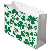 Aangepaste naam St. Patrick's Day Canvas tas Groot Cadeauzakje (Achterkant Gekanteld)