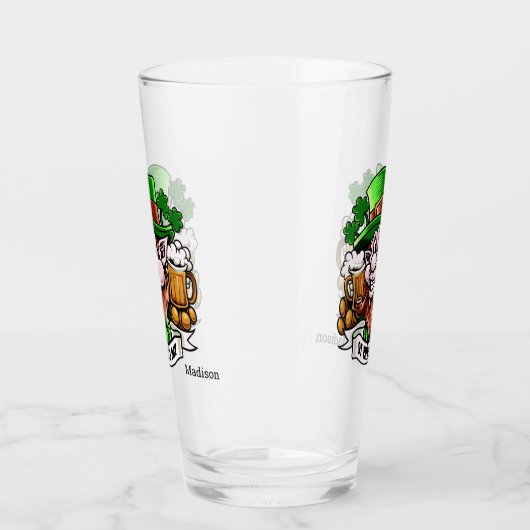 Aangepaste naam St. Patrick's Day pint glas (Links)