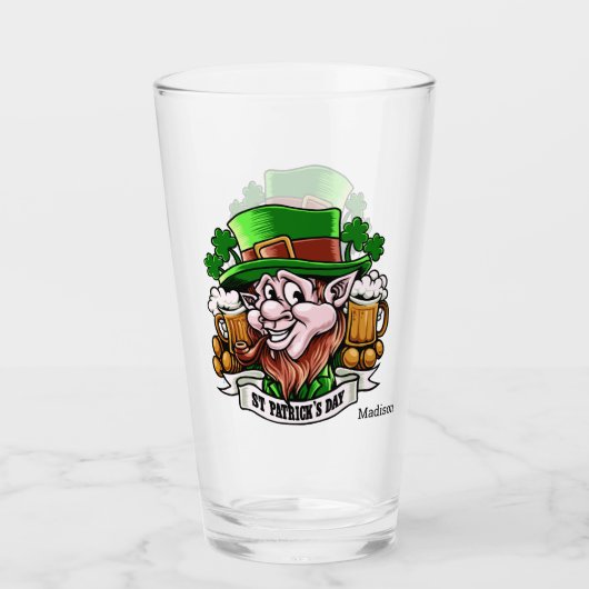 Aangepaste naam St. Patrick's Day pint glas (Voorkant)