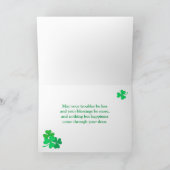 Aangepaste naam St. Patrick's Leprechaun Shamrocks Feestdagen Kaart (Binnen)