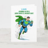 Aangepaste naam St. Patricksdag Super Lucky Held Kaart (Voorkant)