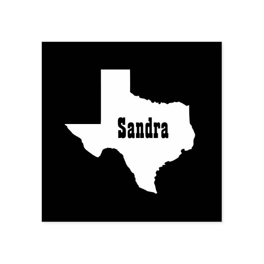 Aangepaste naam staat van Texas Cutout Rubberstempel (Afrduk)