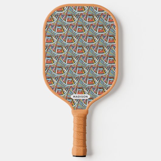 Aangepaste naam standaard patroon pickleball paddle (Achterkant)