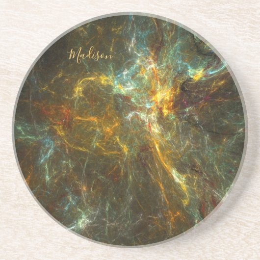 Aangepaste naam Star Field Zandsteen Onderzetter (Voorkant)