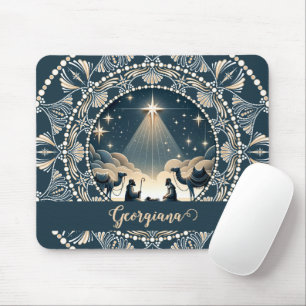 Aangepaste naam Star of Wonder Nativity Dot Mandal Muismat