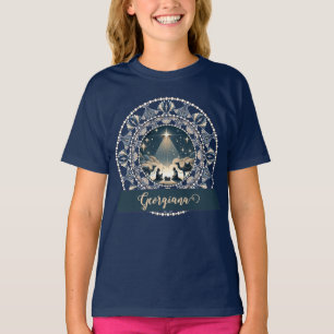 Aangepaste naam Star of Wonder Nativity Dot Mandal T-shirt