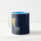 Aangepaste naam Star Teacher Tweekleurige Koffiemok (Voorkant links)