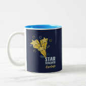 Aangepaste naam Star Teacher Tweekleurige Koffiemok (Links)