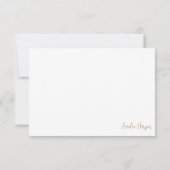 Aangepaste naam Starfish White en Gold Bedankkaart (Achterkant)