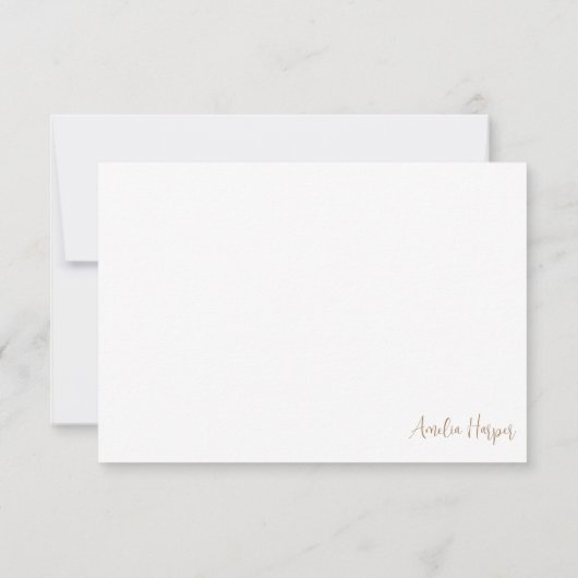 Aangepaste naam Starfish White en Gold Bedankkaart (Achterkant)