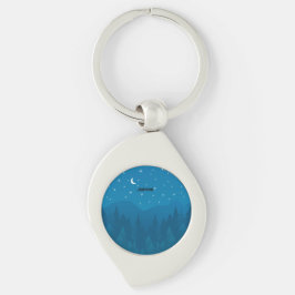 Aangepaste naam, Stars Moon Mountain Acrylic Sleut Sleutelhanger