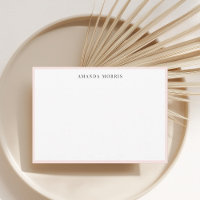Aangepaste naam Stationery Chic Modern Blush Pink