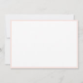 Aangepaste naam Stationery Chic Modern Blush Pink Notitiekaartje (Achterkant)