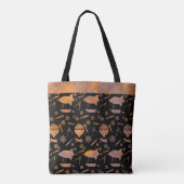 Aangepaste naam Steampunk Rusty Airships Tote Bag (Achterkant)
