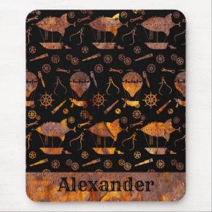 Aangepaste naam steampunk Super Colorful Rusty Air Muismat