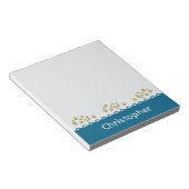 Aangepaste naam sterren blauw kinderen notitieblok (Schuin)