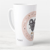 Aangepaste naam sterrenbeeld Ram Latte Mok (Linkerhoek)