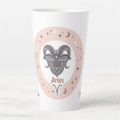 Aangepaste naam sterrenbeeld Ram Latte Mok (Voorkant)