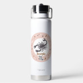 Aangepaste naam sterrenbeeld Schorpioen Waterfles (Achterkant)