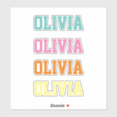 Aangepaste naam sticker (Vel)