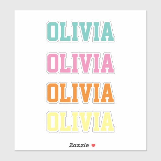 Aangepaste naam sticker (Vel)