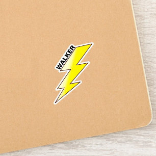 Aangepaste naam Sticker (Lightning Bolt) voor kind
