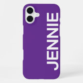 Aangepaste naam stijlvol elegant modern minimaal iPhone hoesje (Achterkant)