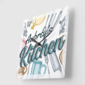 Aangepaste naam Stijlvol Gourmet Kitchen-gereedsch Vierkante Klok (Hoek)
