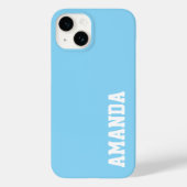 Aangepaste Naam Stijlvol Modern Elegant blauw Kleu Case-Mate iPhone Case (Achterkant)