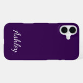 Aangepaste naam stijlvol modern elegant minimalist iPhone hoesje (Achterkant horizontaal)