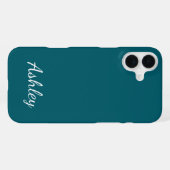 Aangepaste naam stijlvol modern elegant minimalist iPhone hoesje (Achterkant horizontaal)
