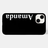 Aangepaste naam Stijlvol Modern Elegant Monogram. Case-Mate iPhone Case (Achterkant (horizontaal))