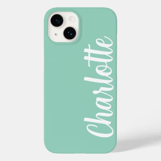 Aangepaste naam stijlvol modern minimaal licht tea Case-Mate iPhone case (Achterkant)