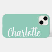 Aangepaste naam stijlvol modern minimaal licht tea Case-Mate iPhone case (Achterkant (horizontaal))