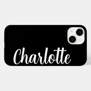 Aangepaste naam Stijlvol Modern Minimaal zwart Case-Mate iPhone 14 Hoesje