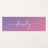 Aangepaste naam Stijlvol script wervelt ombre-verl Yogamat (Voorkant (horizontaal))