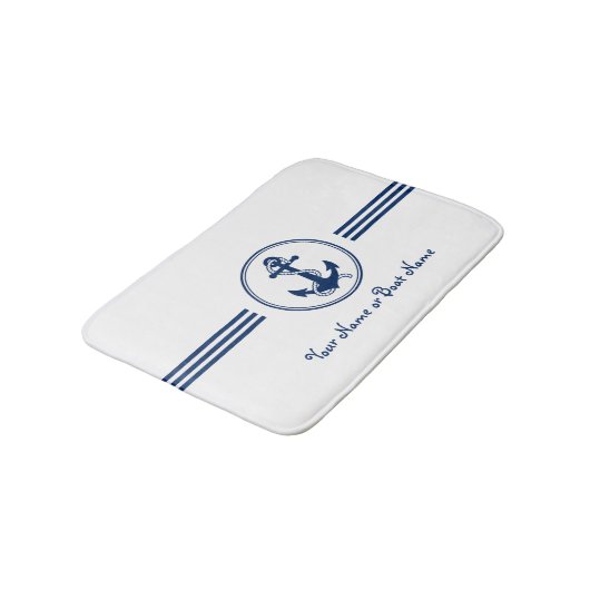 Aangepaste naam Stijlvolle Anker & Touw Badmat (Gekanteld)
