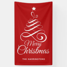 Aangepaste naam Stijlvolle kerstboombanner