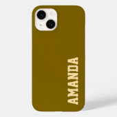 Aangepaste naam Stijlvolle moderne elegante bruine Case-Mate iPhone Case (Achterkant)