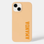 Aangepaste naam Stijlvolle moderne elegante crème Case-Mate iPhone Case (Achterkant)