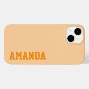 Aangepaste naam Stijlvolle moderne elegante crème  Case-Mate iPhone 14 Hoesje
