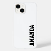 Aangepaste naam Stijlvolle moderne elegante witte  Case-Mate iPhone Case (Achterkant)