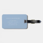Aangepaste naam stoffig blauwe nautische bagagelabel (Achterkant horizontaal)